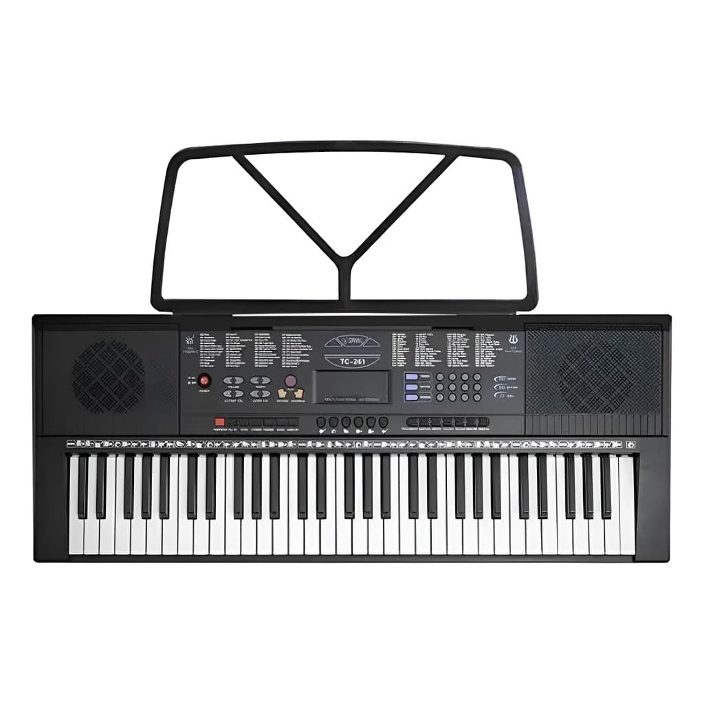 Teclado Musical Spring 61 Teclas 5 Oitavas Portátil Premium Modelo YM - 288 - Waver