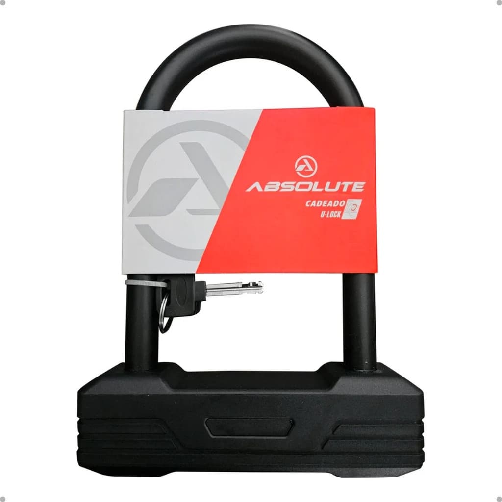 Cadeado Trava U-lock Bicicleta Moto Reforçado Em Aço Emborrachado Absolute U-Lock Monster