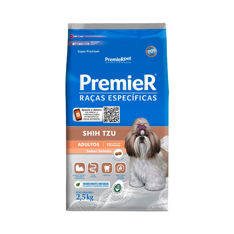 Ração Premier  Cães Shih Tzu Adultos Salmão 2,5kg