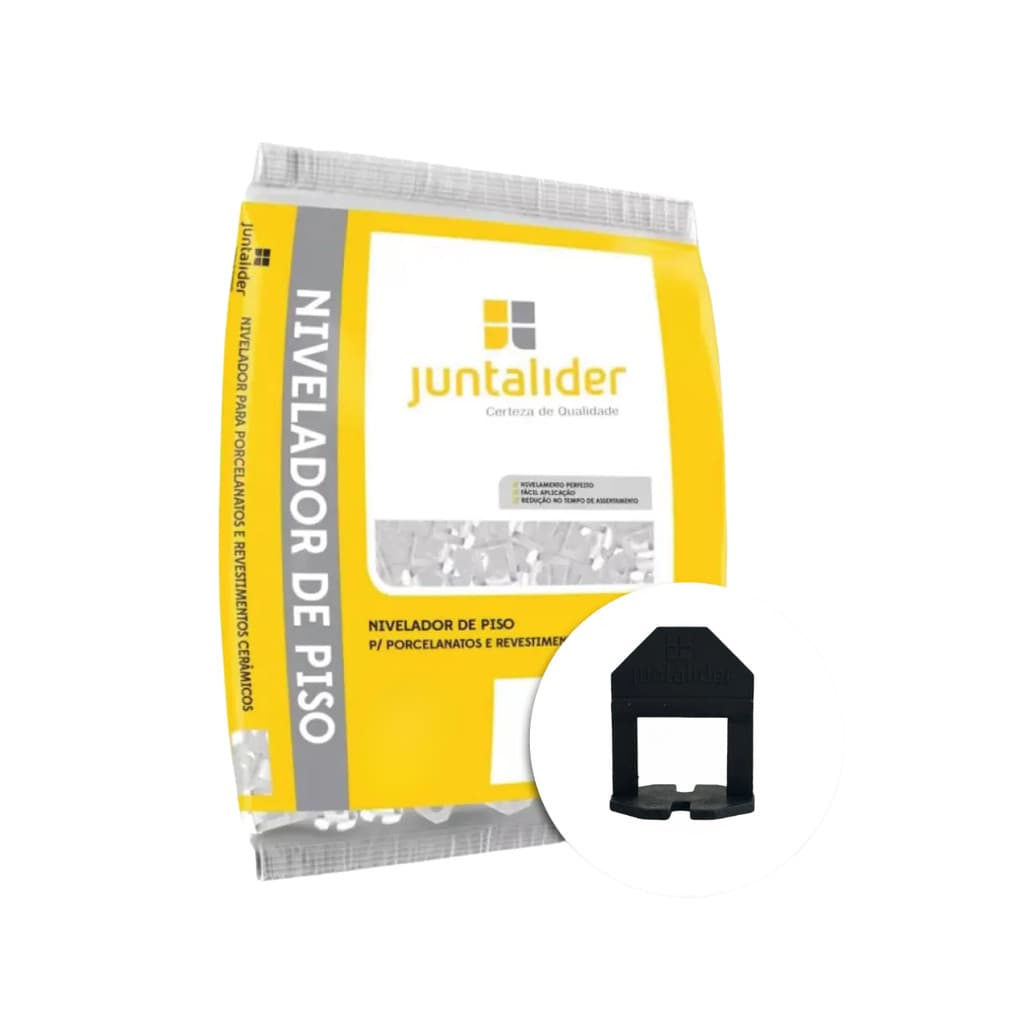Kit 500 Nivelador Grande Eco Tamanhos Preto Juntalider
