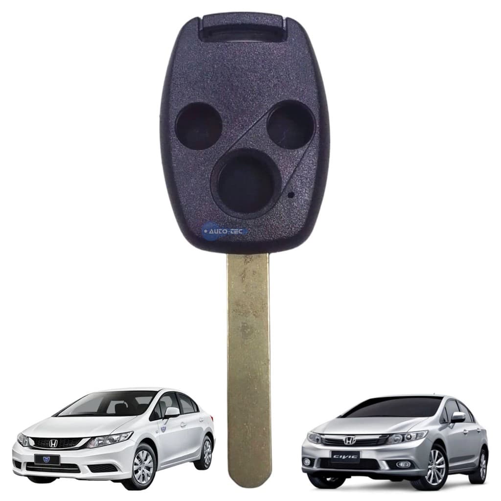 Chave Carcaça Honda Civic 2012 Á 2013 De 3 Botões