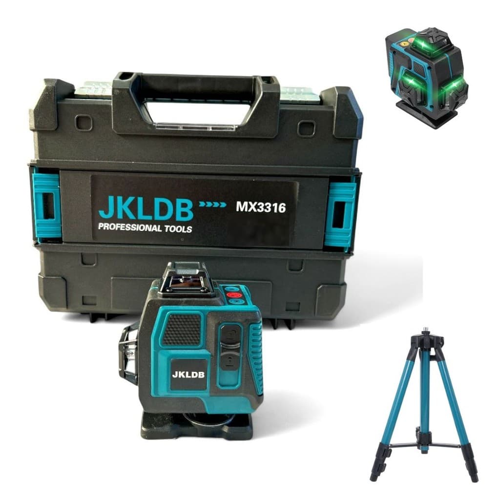 Nível Laser Verde 4d 16 Linhas Automático 2 Bateria Com Tripé e Maleta