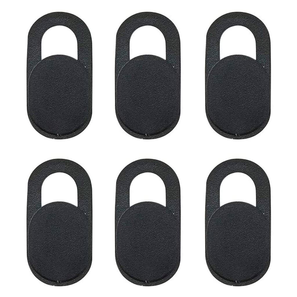 Kit 6x Tapa Tampa Bloqueador Câmera Protetor Webcam Cover Anti-Espião Notebook Celular Macbook Tablet Cor: Preto