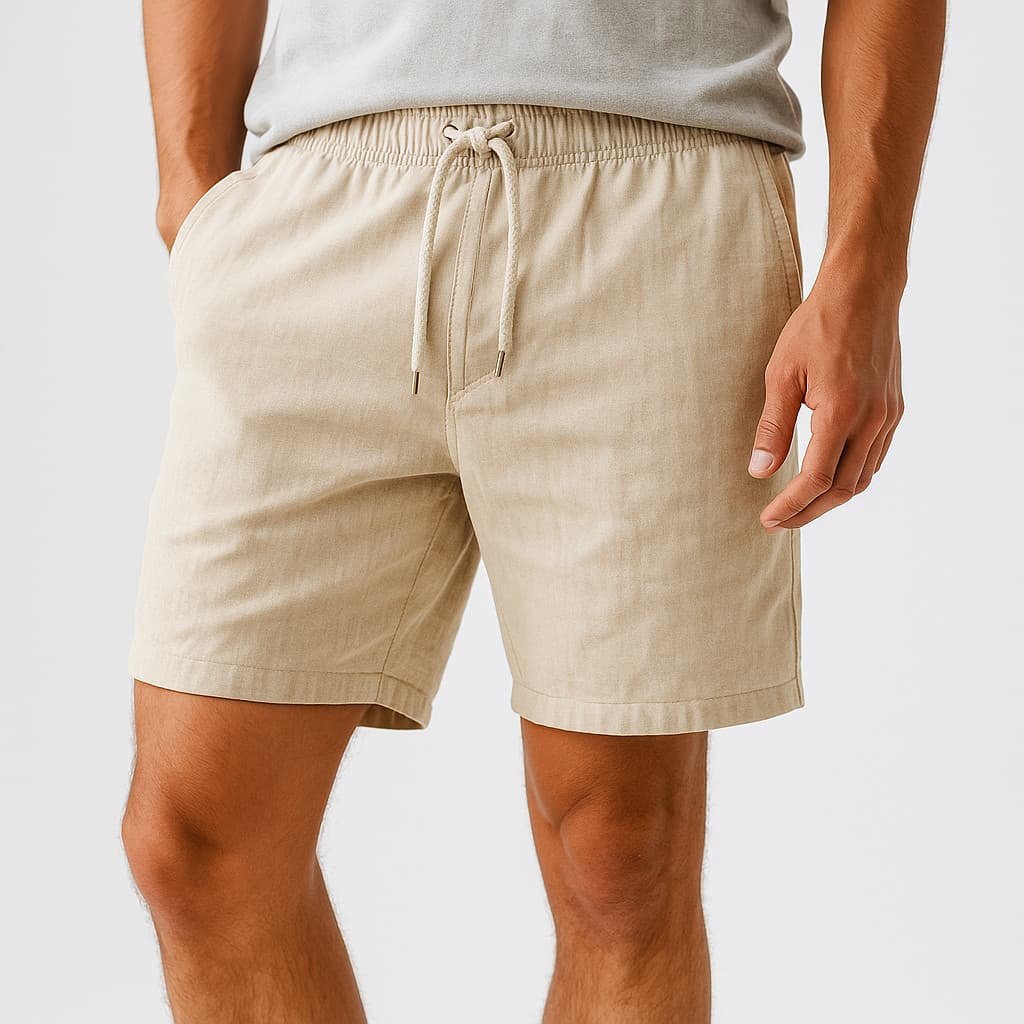 Short Linho Masculino Mauricinho Básico Premium Bermuda Casual Moda Praia