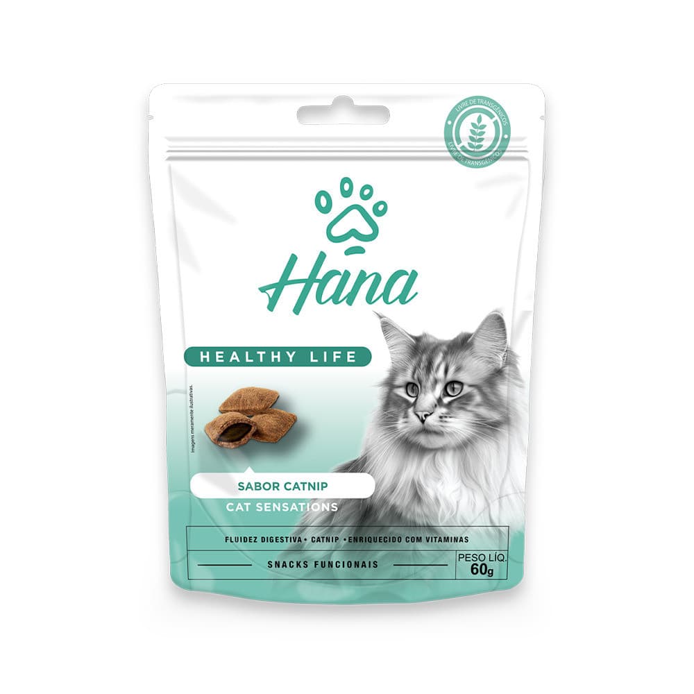 Snack Hana Nuggets Sensations para Gatos 60g Sabor Catnip