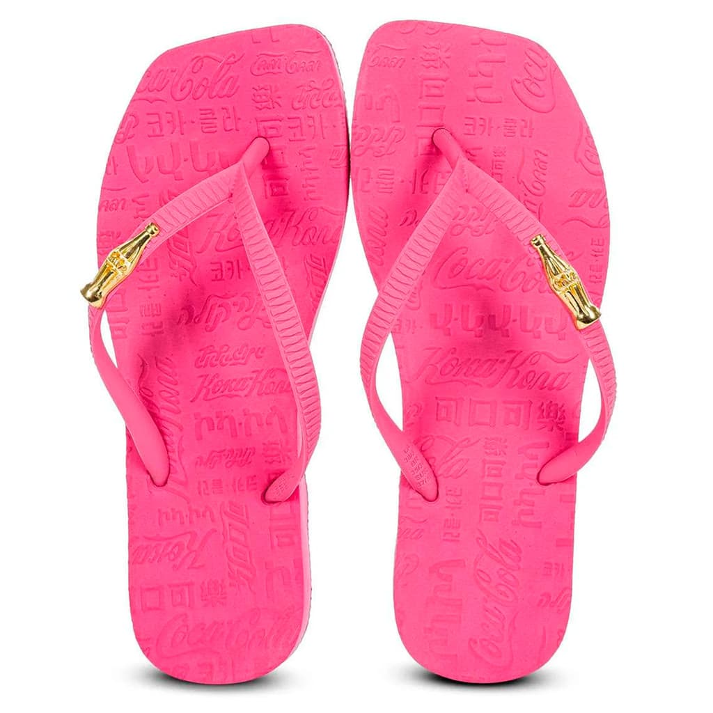 Chinelo Feminino Coca Cola Square II Casual Chinelo Coca Cola Feminino Original Quadrado Moderno