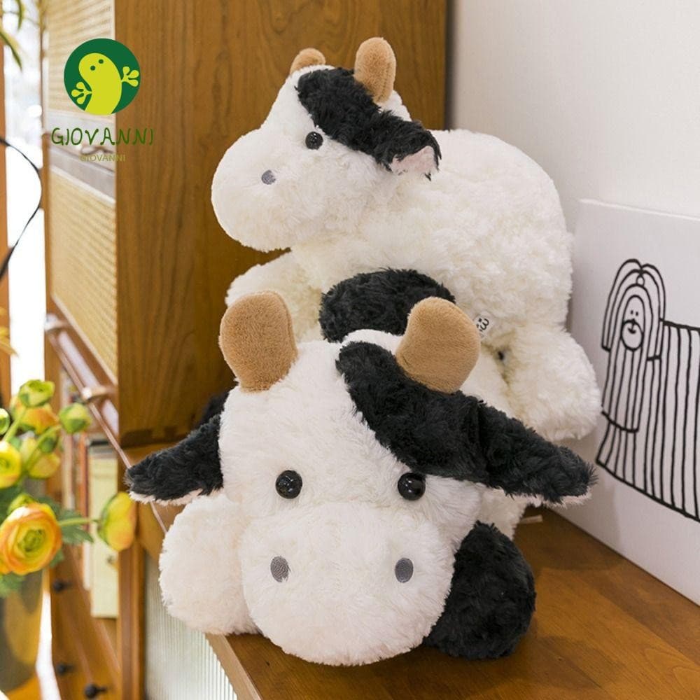 GIOVANNI Boneca De Pelúcia De Cabra E Vaca Para Bebês , Brinquedos Animais Fofos De Algodão PP Com Chifres Grandes Macio