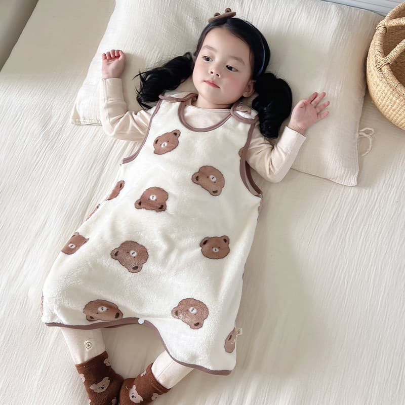 Bebê Coral velo saco de dormir outono inverno crianças flanela Kick-prova colcha ferramenta útil colete do bebê proteção