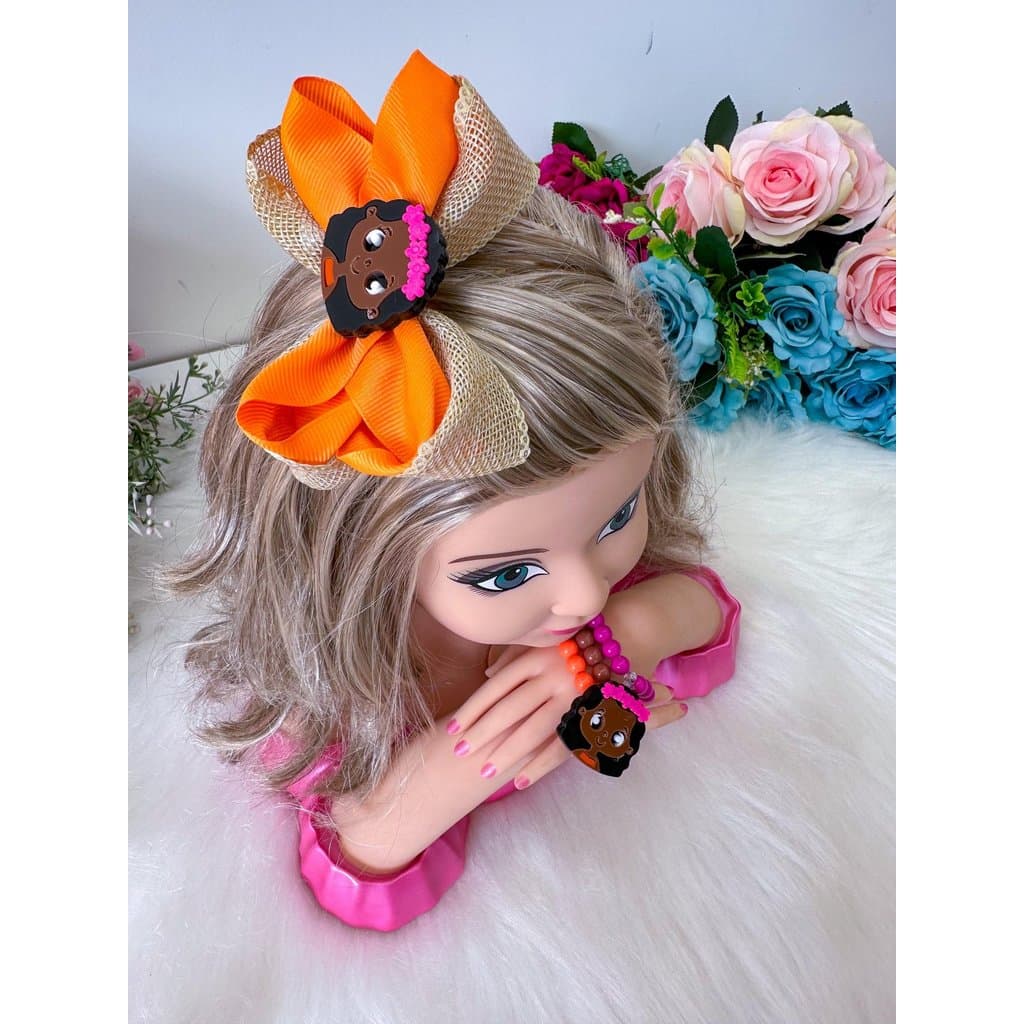 Laço Tendência Belli Tematico Moana + Pulseiras