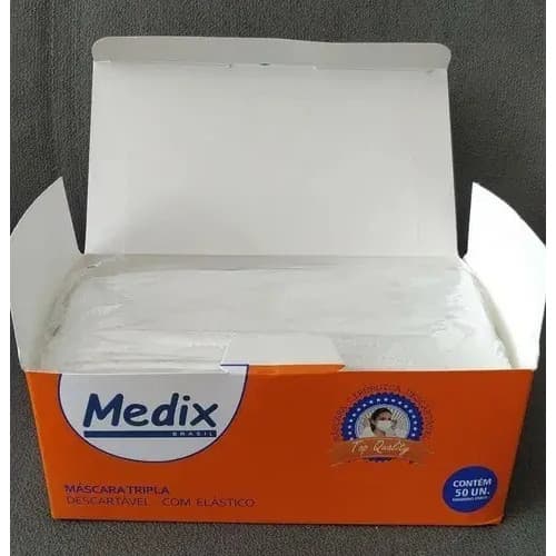 Medix Mascara Tripla Tnt Preta Tnt Branco Liso