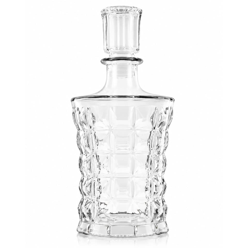 Garrafa Licoreira Classica Redonda Cristal Lapidada Whisky Licor Decoração