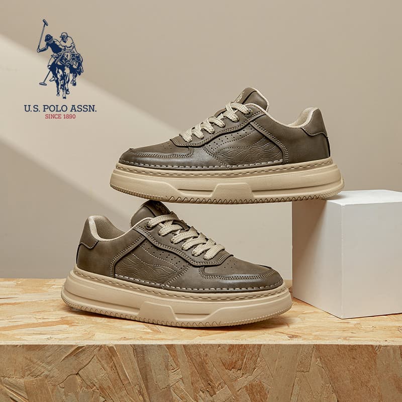 USPOLO.ASSN.Shoes Sapatos Masculinos Verão Respirável 2025 Novo Estilo Na Moda Venda Quente All-match Sapatos De Couro C