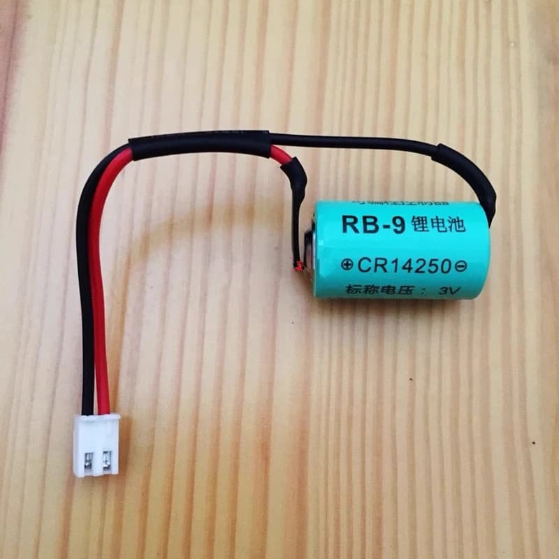Bateria Programável Do Lítio PLC Controlador RB-9 CR14250 3.0V Com Tomada