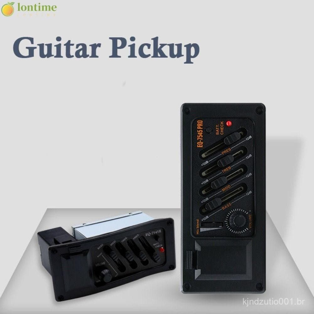 LONTIME Captador De Guitarra , Amplificador De Pré-Acústica EQ 7545R De 4 Bandas , Equalizador De Acessório