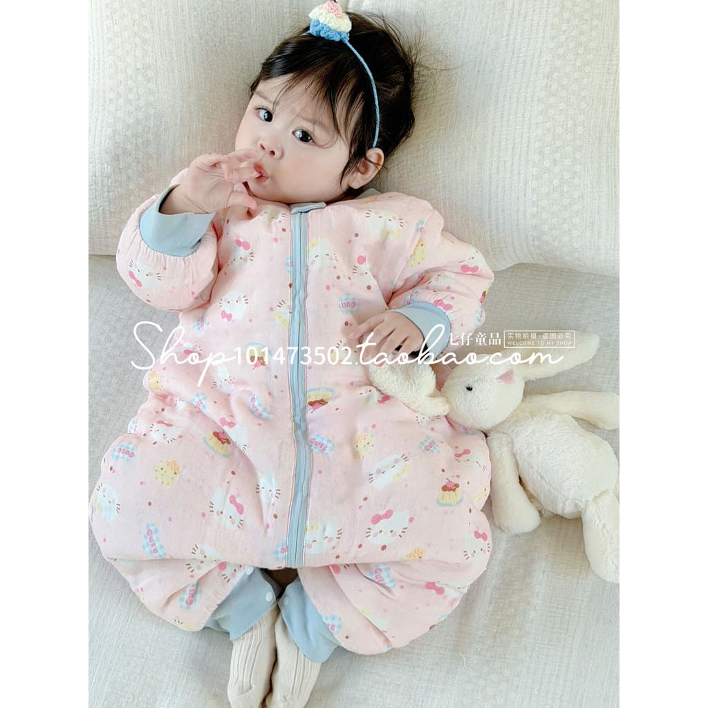 Bebê Split-perna saco de dormir outono inverno estilo meninos meninas zíper Anti-pontapé colcha pijamas do bebê colcha b