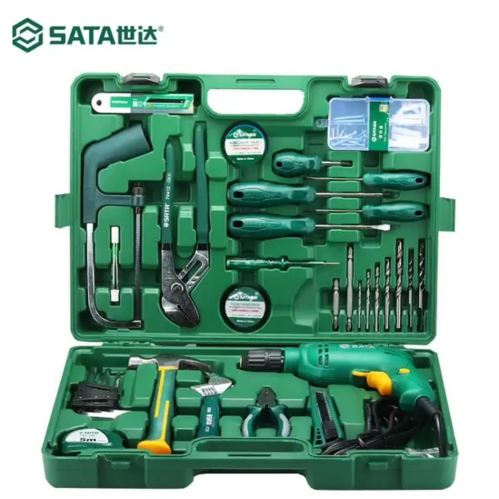 Shida 58 peças conjunto de ferramentas elétricas domésticas instalação diária reparação Multi-função conjunto de ferrage