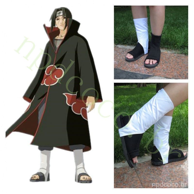 Sapatos de Cosplay Naruto Akatsuki Nanaka para Halloween e Festa de Natal, Sandálias, Botas, Chinelos MRUH ICDN