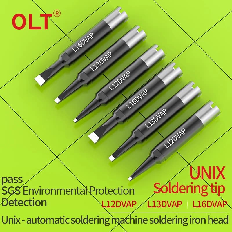 Pontas de Ferro de Solda de Reposição Unix Série L para Máquinas de Solda Automáticas L12DVAP L13DVAP L16DVAP, Núcleo de