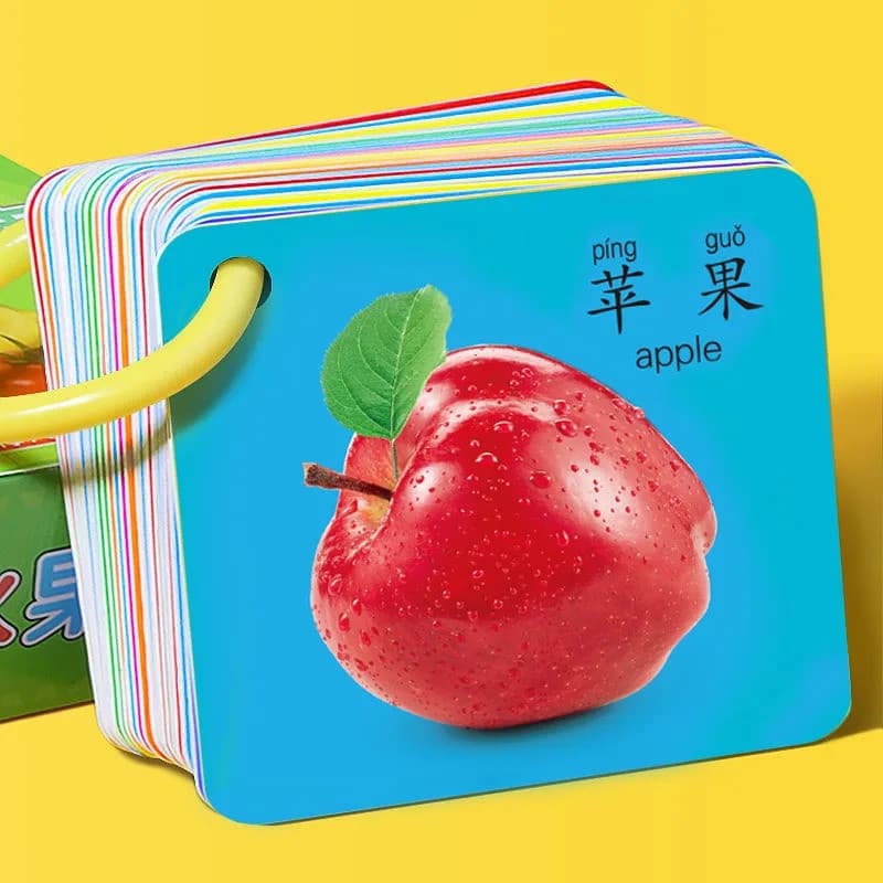 Livro de Educação Infantil com 90 Páginas sobre Animais, Frutas e Números para o Desenvolvimento Cognitivo e Alfabetizaç
