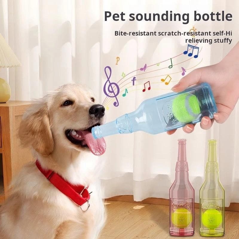 Garrafa De Brinquedo Para Cães , Bola De Mastigar Com Som , Brinquedos Animais De Estimação Interativa Grandes , Pequeno