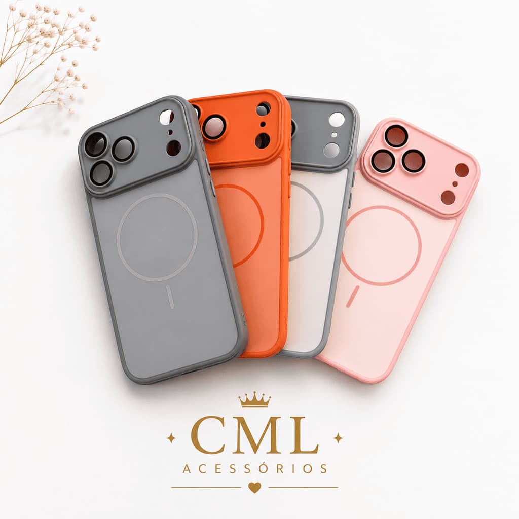 Capa iP11 ao 17 Pro Max MagSafe Não Adere Pelos Proteção Completa💕