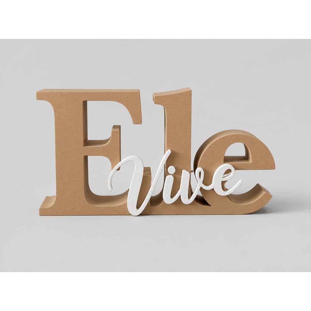 Letreiro Ele Vive Decorativo Impressão 3D Decoração Cristã Religiosa