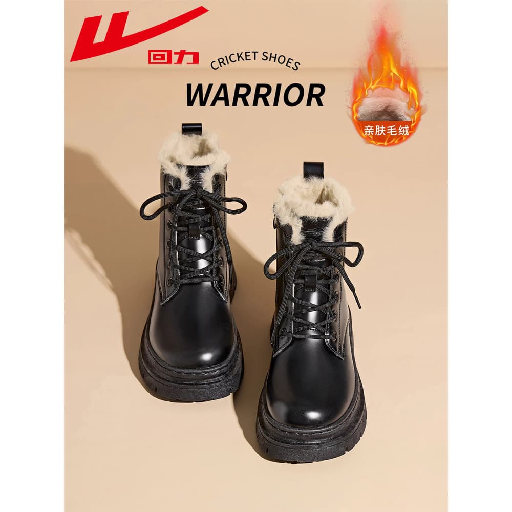Puxar para trás Martin botas femininas 2026 novo estilo inverno forro de lã botas curtas de sola grossa All-Match botas