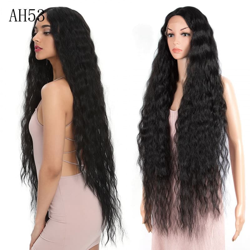 Perucas de Cabelo Sintético Ondulado Solto Liberdade 42" para Mulheres Negras, Castanho Loiro, Ondas de Água, Longas e C
