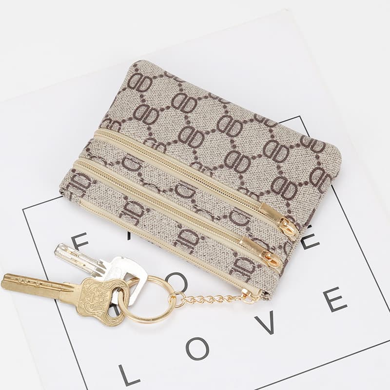 Simples pequena carteira moeda pequena bolsa de moedas carteira moda moeda bolsa feminina pequena Mini curto zíper caso