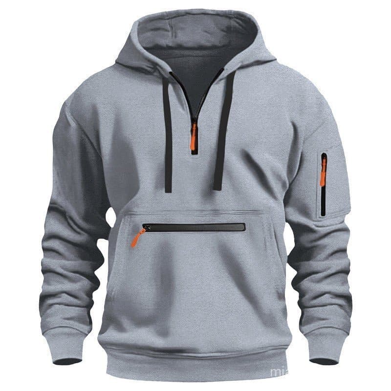 Comércio exterior transfronteiriço europa américa venda quente outono inverno masculino Multi-zíper pulôver moletom solt