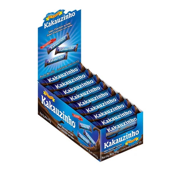 30 Unidades Chocolate Kikakauzinho Display 495g Tipos Baton  Ao Leite