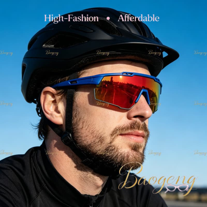 (BAOGENG) Nova Chegada Sem Moldura Caminhada Corrida Aero Ciclismo Estilo Esportivo Lente HD Polarizada Óculos De Sol Un
