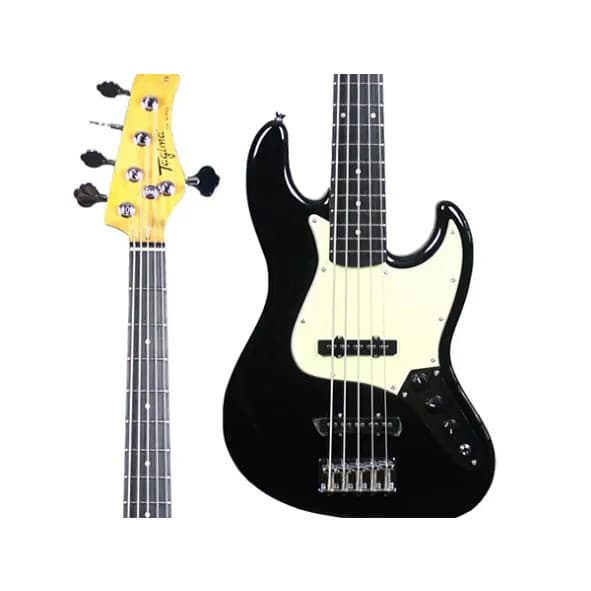 Contra Baixo Tagima TW Series TW-73 (DF-MG-5 Cordas) BK Black Escala Escura Escudo Mint Green