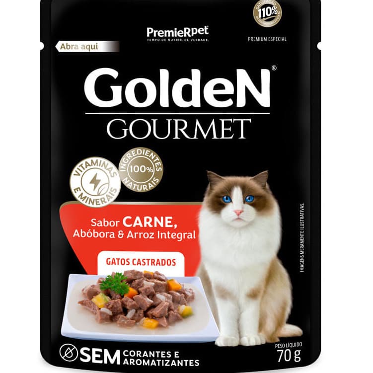 Golden Sache Gourmet Gato 70G Ad Castrado Carne