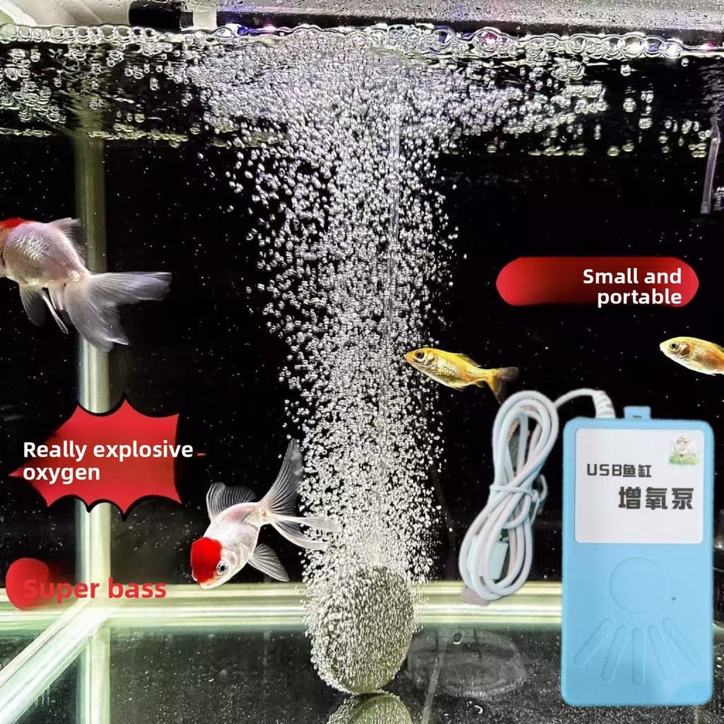 Bomba de oxigenação tanque de peixes aerador de pesca oxigênio doméstico pesca selvagem USB bomba de oxigênio baixo oxig