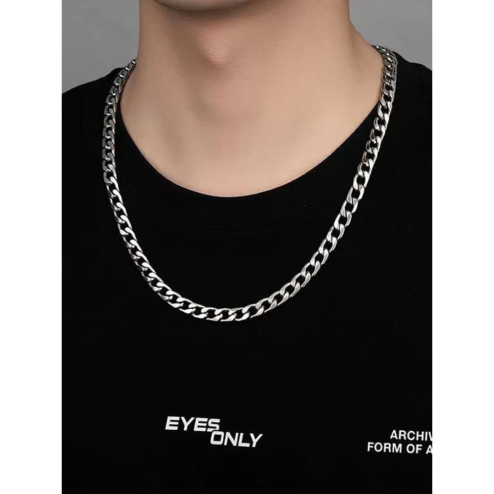 Colar Corrente Fina Colar Feminino Semijoia Colar de aço de titânio estilo básico All-Match ins Street Wear legal