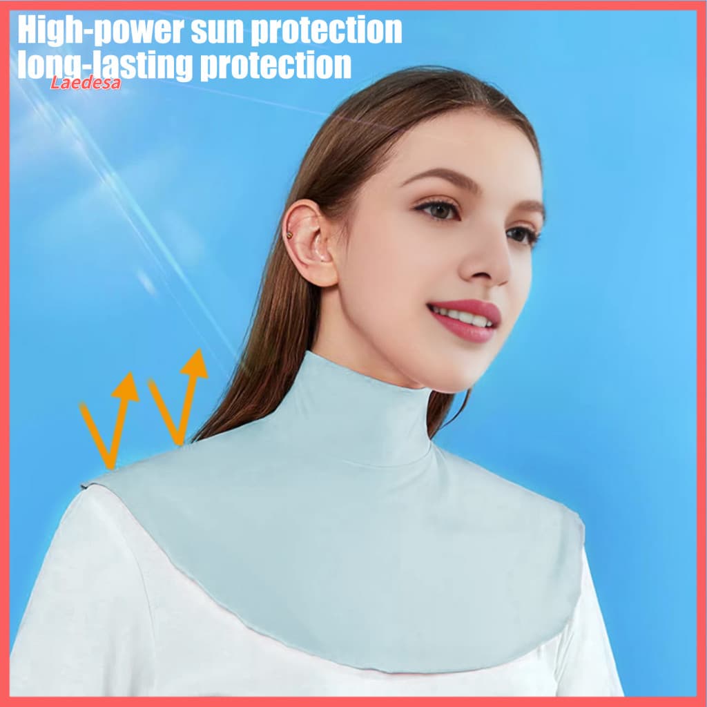 Anti-aging Neck Scarf Sunscreen Shawl with Protection – Lightweight Soft Shiny Fabric Thin Multi-directional Uv Fake C