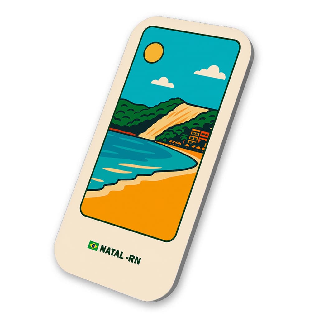 Imã Geladeira Turístico Natal- Rio Grande do Norte Brasil 3x6cm De Metal