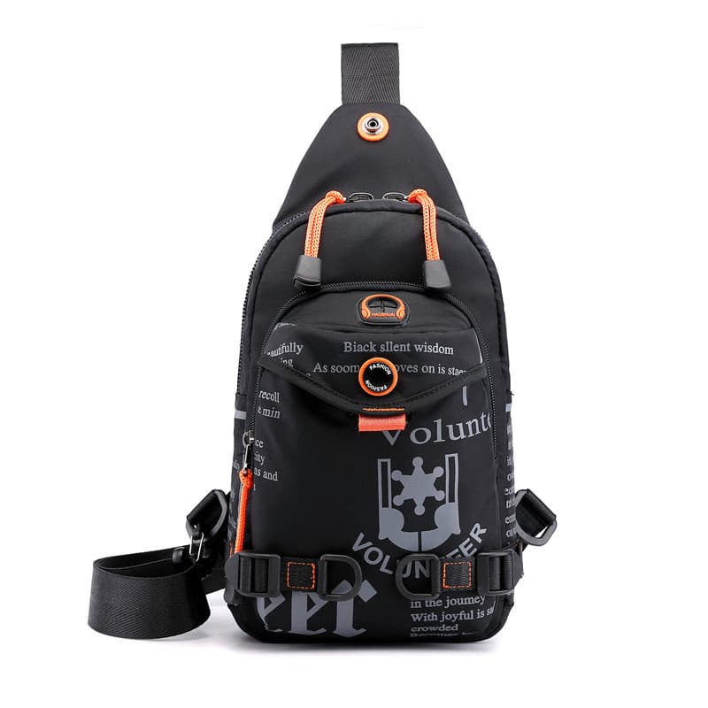 FREESCOPE Trendy All-Match Bolsa de Peito Masculina Ao Ar Livre Multifuncional Cross-Body Mochila ins Bolsa de Ombro Cas