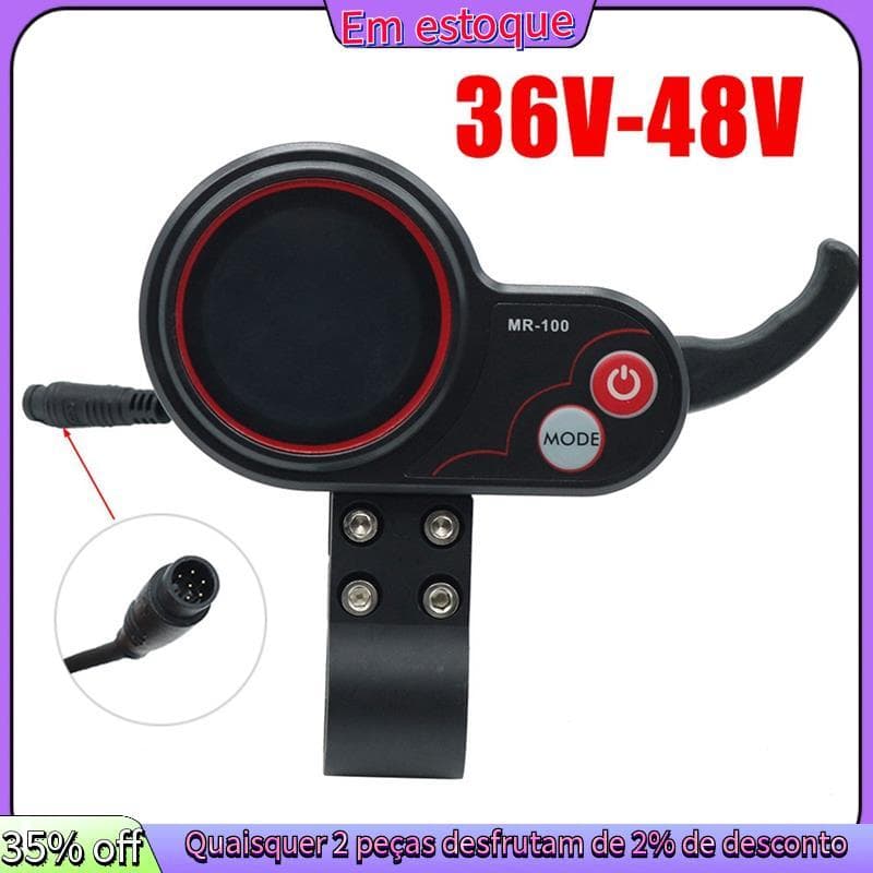 Painel Do Medidor De Display LCD MR-100 6Pin Para Acessórios De Peças De Reposição De Scooter Elétrica