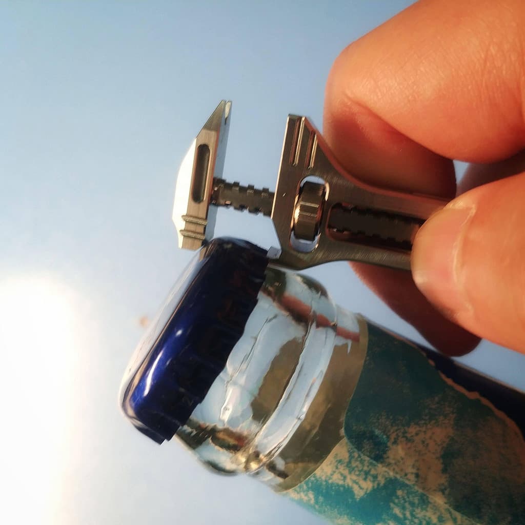 [Temponetics] Mini Chave Inglesa Portátil De Aço Inoxidável Multiferramenta Chaveiro Abridor De Garrafas Cabeça De Ataqu