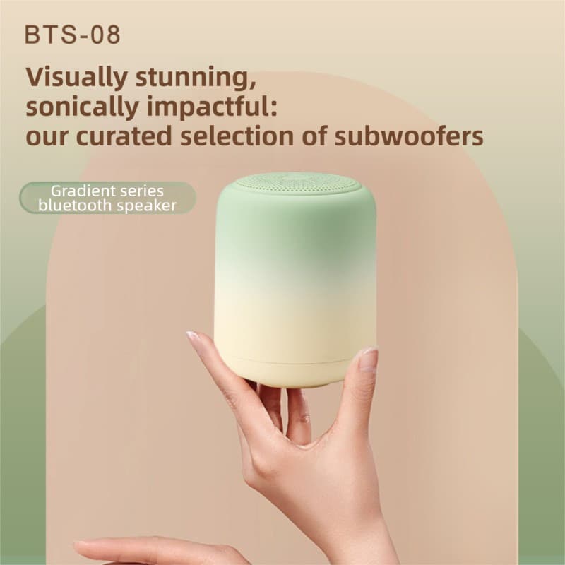 O Orador Sem Fio De Bluetooth Da Cor Gradiente bTS-08 Exterior Conveniente
