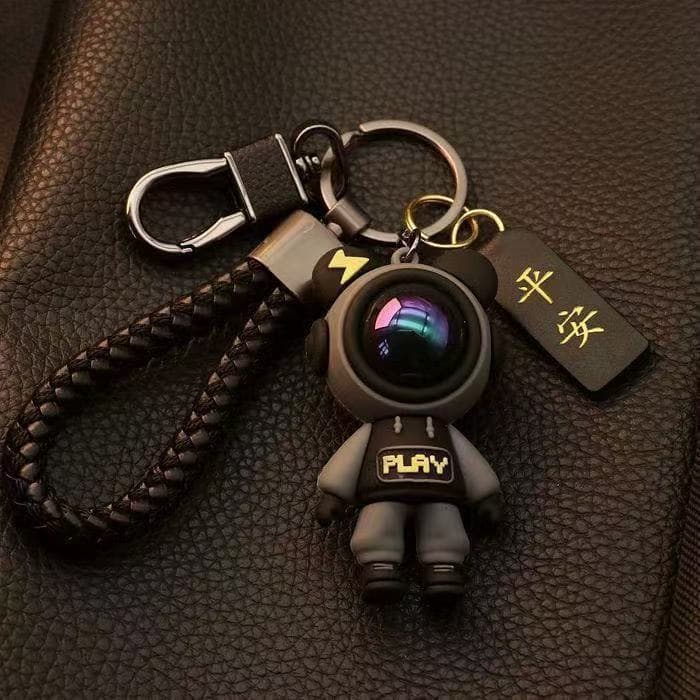 Chaveiro de urso de desenho animado fofo, chaveiro de carro de alta qualidade para casais, pequeno presente de chaveiro