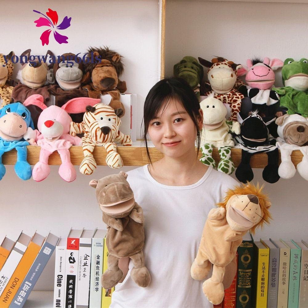 YONGWANG Boneca De Mão De Pelúcia , Animais Da Selva Fantoche Animal , Adereços Interativos