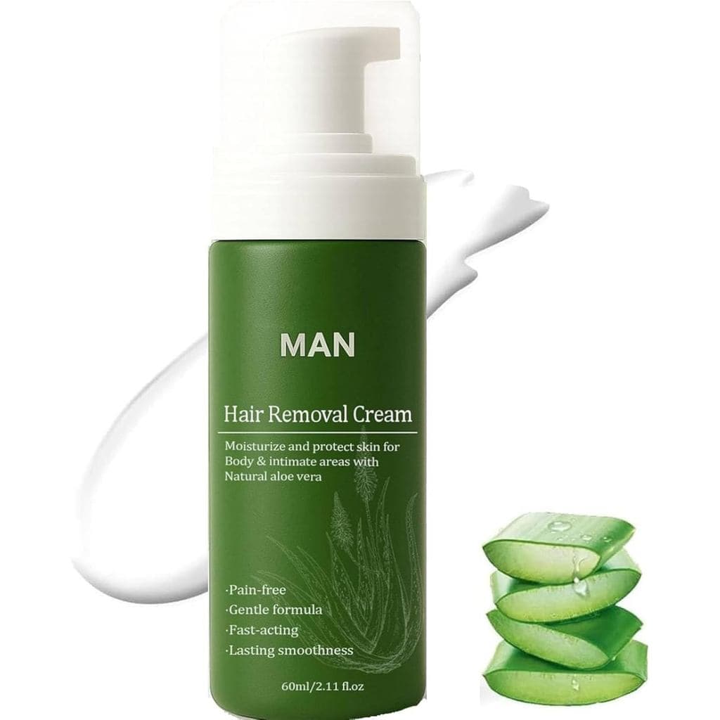 Creme Depilatório Masculino Botane, com Aloe Vera Natural para Rosto, Corpo e Áreas Íntimas – Ação Rápida, Não Pegajoso