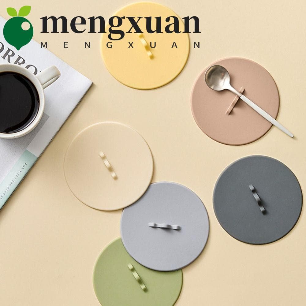 Tampa De Copo De Água MENGXUAN1 , Redonda Vidro À Prova De Poeira Selada De Caneca De Silicone Flexível E Resistente Ao