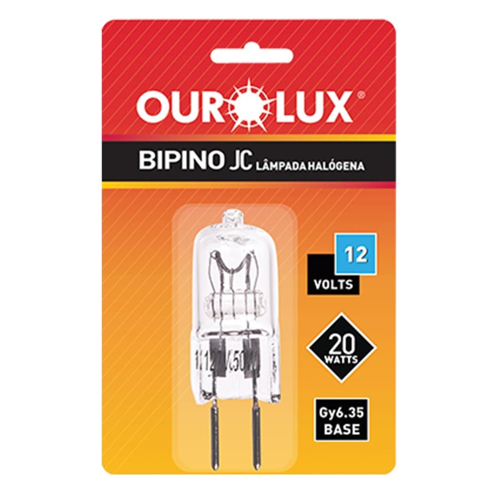 Lâmpada Halógena Bipino Gy6.35 20W 12V 2800K OUROLUX