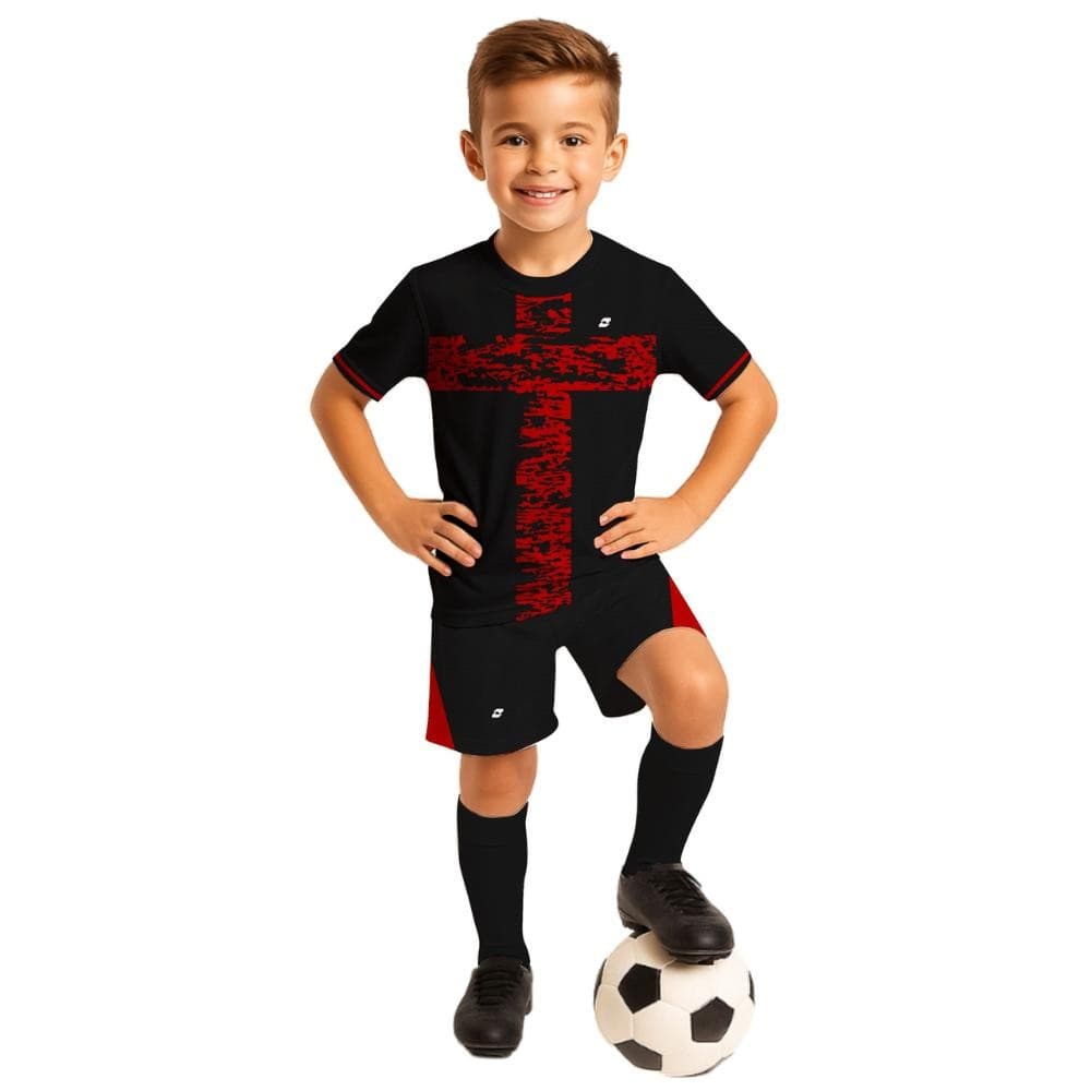Conjunto Uniforme Infantil Dry Fit Esportivo Para Futebol e Futsal
