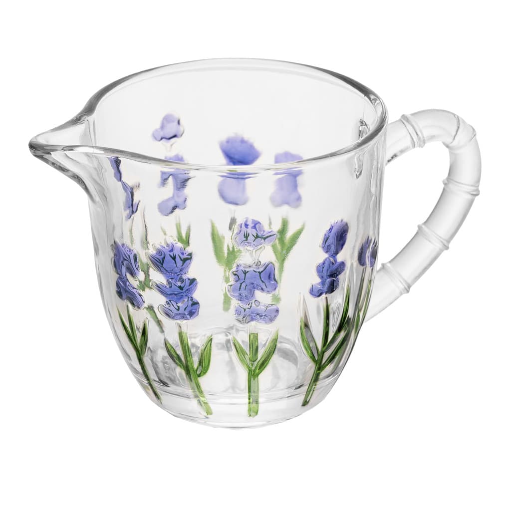 Leiteira 240ml Cristal Lavanda Hand Painting Lyor