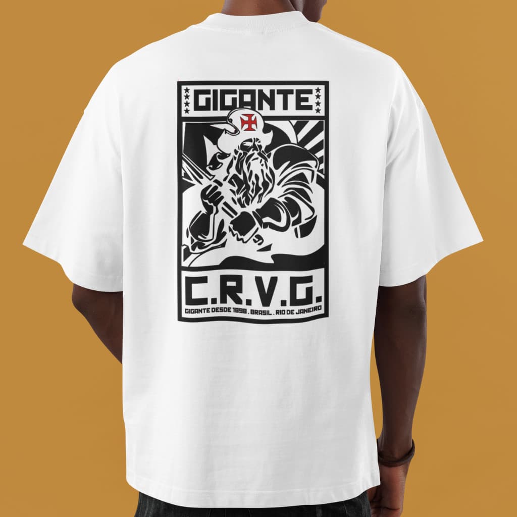 Camiseta Time Vasco Da Gama Streetwear Gigante Da Colina CRVG 1898 Torcedor Cores 100% Algodão